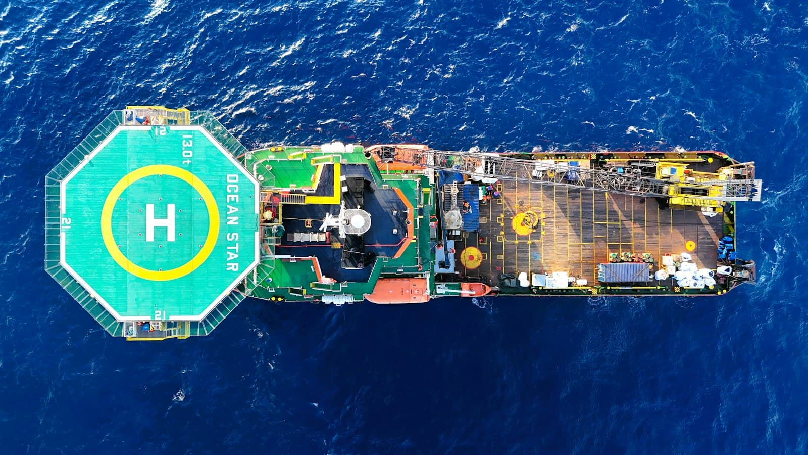 Cargo ship at an industrial port